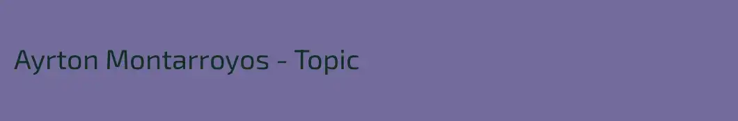 Ayrton Montarroyos - Topic